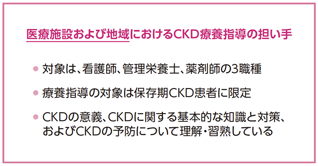 図1  「腎臓病療養指導士」の基本的考え方