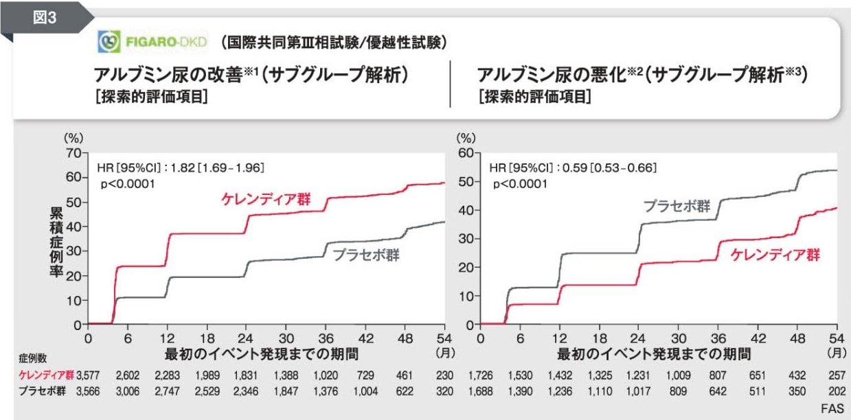 アルブミン尿の改善※1(サブグループ解析)